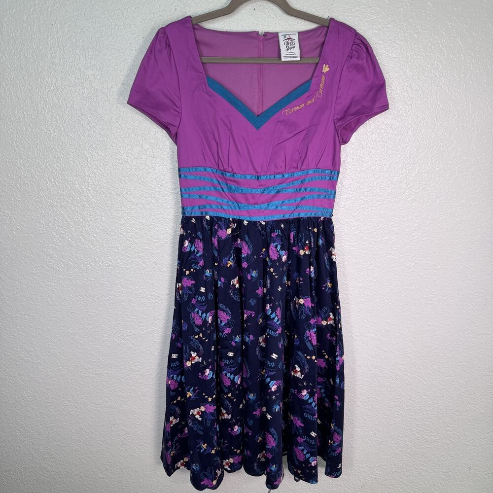 The Dress Shop Dress Women Small Alice Wonderland Cosplay Fit Flare Disney Parks